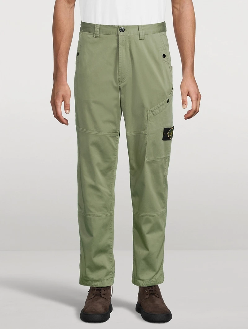 Cotton Straight-Leg Pants