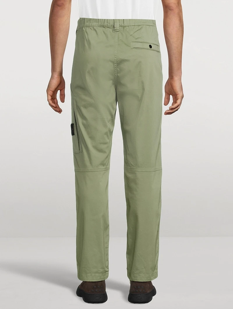 Cotton Straight-Leg Pants