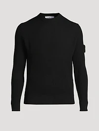 Wool Ribbed Knit Sweater
