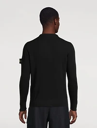 Wool Ribbed Knit Sweater