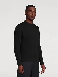 Wool Ribbed Knit Sweater