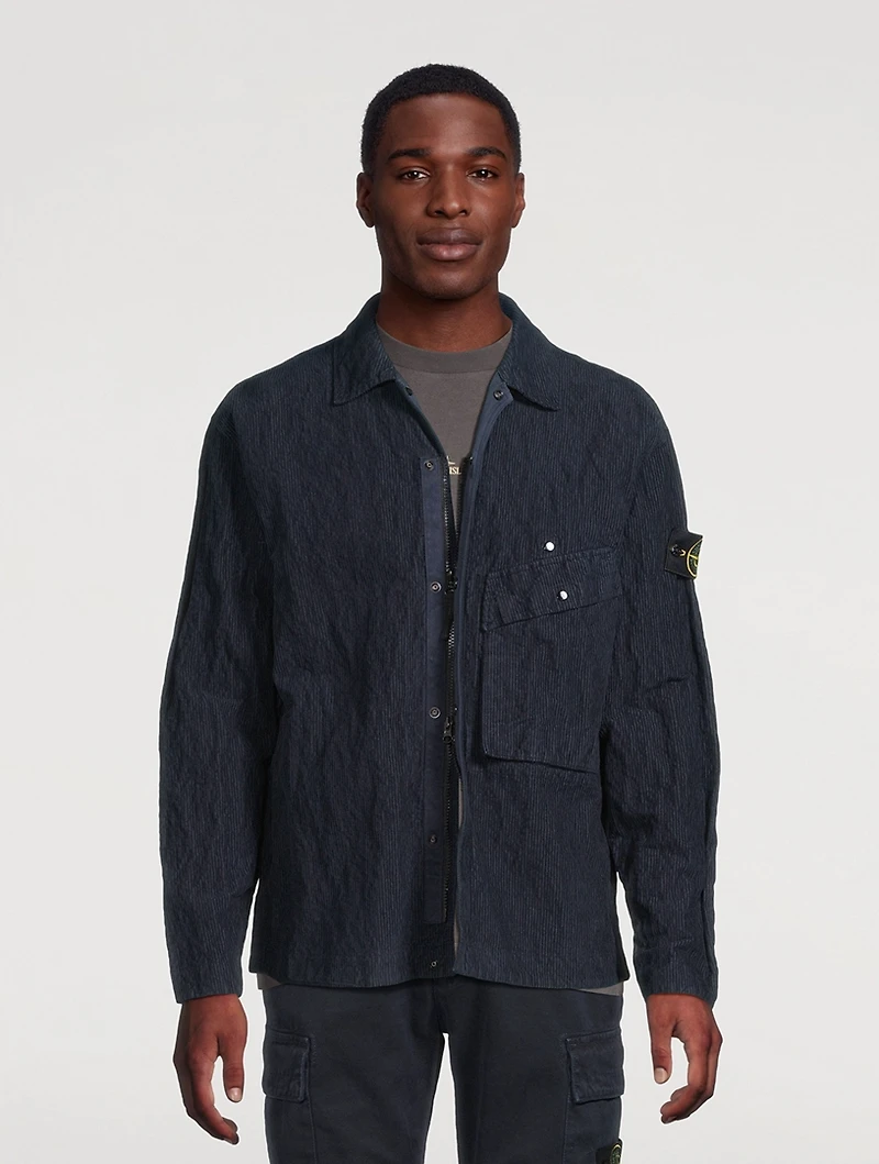 Cotton And Nylon Corduroy Overshirt