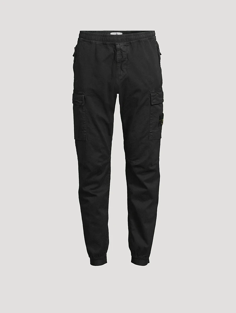 Stretch Cotton Cargo Pants