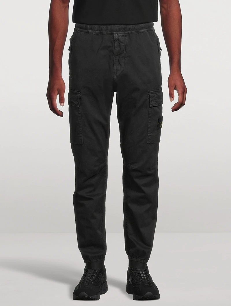 Stretch Cotton Cargo Pants