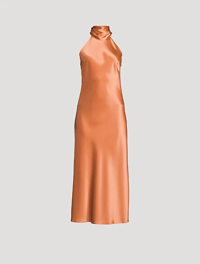 Sienna Satin Halter Dress
