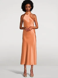 Sienna Satin Halter Dress