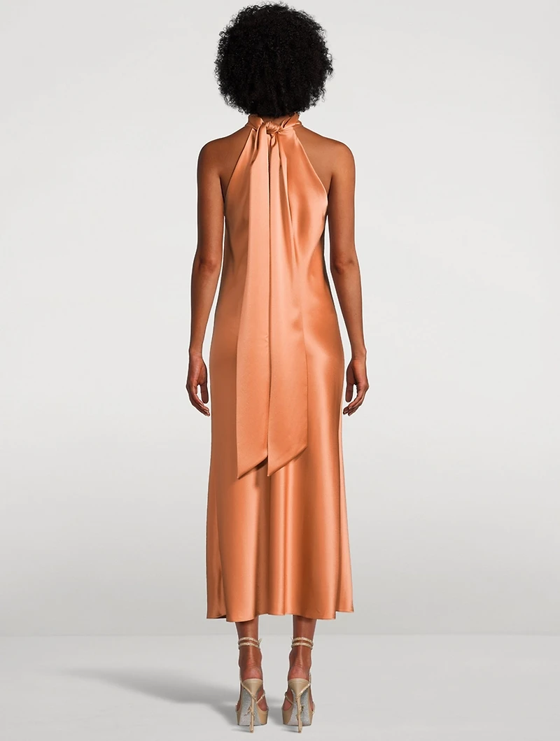 Sienna Satin Halter Dress