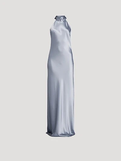 Sienna Satin Halter Gown