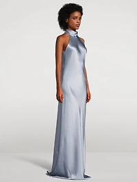 Sienna Satin Halter Gown
