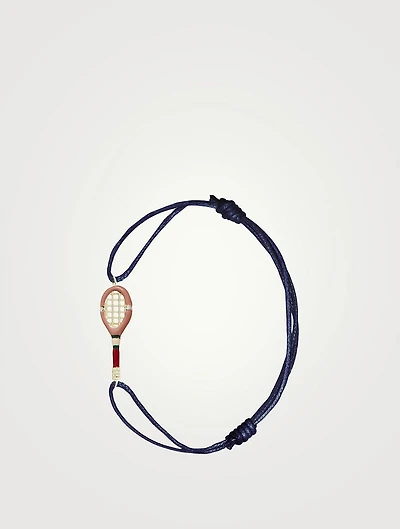 Pasiones 9K Gold Enamel Tennis Cord Bracelet