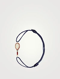 Pasiones 9K Gold Enamel Tennis Cord Bracelet