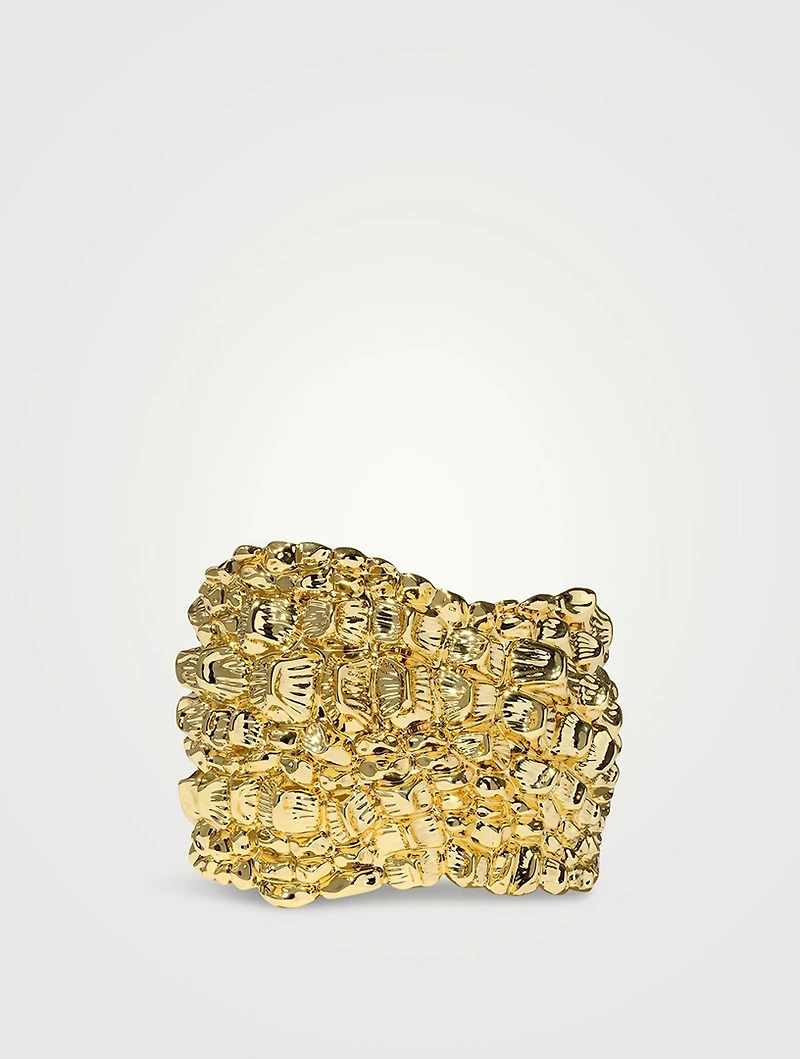 Brut Croco Cuff Bracelet