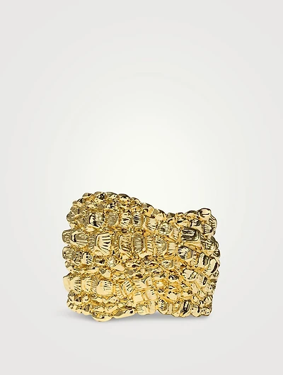 Brut Croco Cuff Bracelet