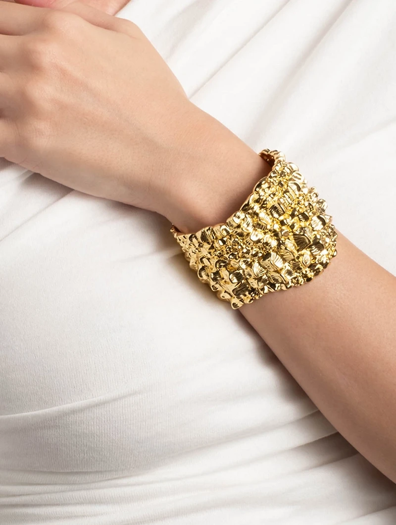 Brut Croco Cuff Bracelet