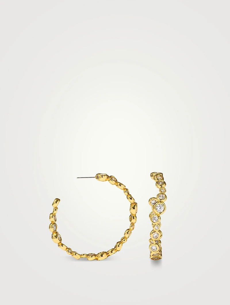 Large Asterales Hoop Earrings
