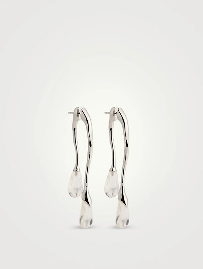 Lucite Front-To-Back Double Drop Earrings