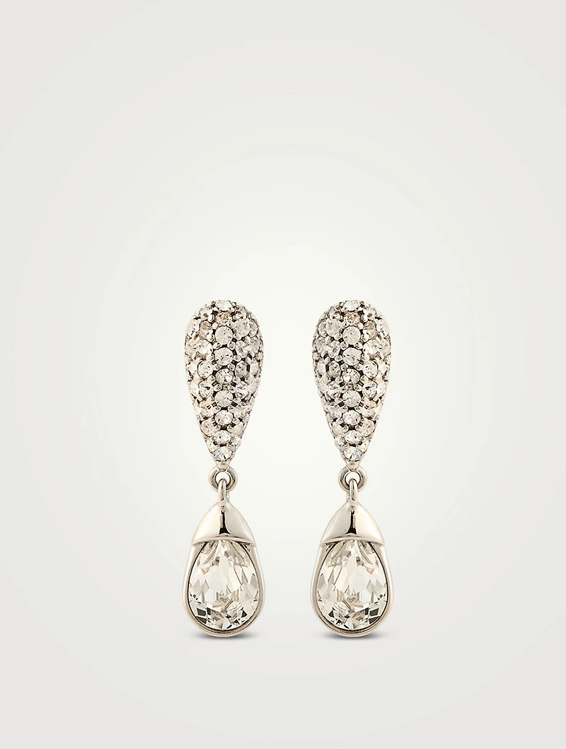 Pavé Crystal Drop Earrings