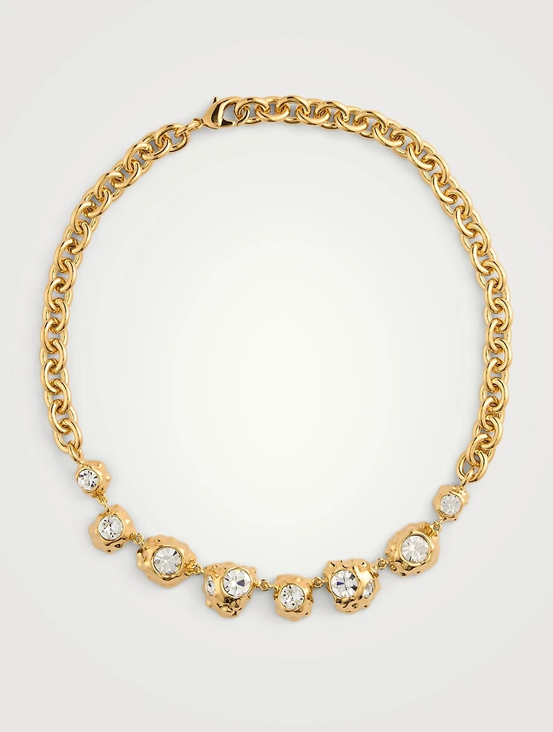 Textured Scramble Crystal Necklace
