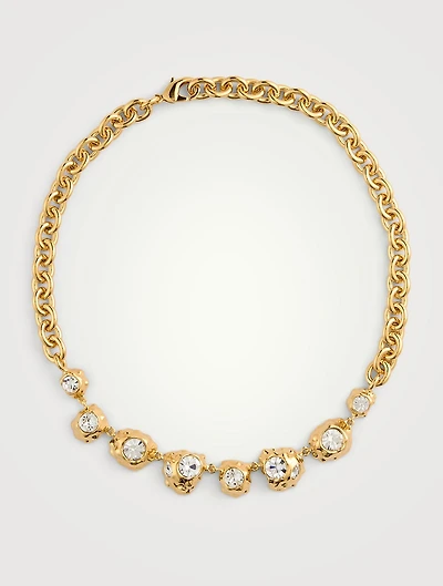 Textured Scramble Crystal Necklace