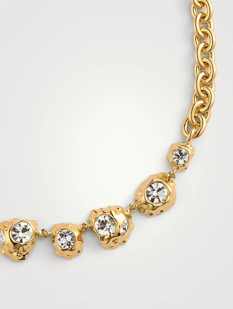 Textured Scramble Crystal Necklace