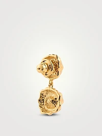 Textured Scramble Crystal Double Drop Earrings