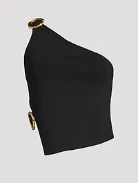 Valeria Embellished One-Shoulder Top