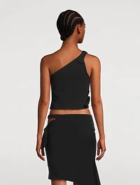 Valeria Embellished One-Shoulder Top