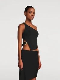 Valeria Embellished One-Shoulder Top