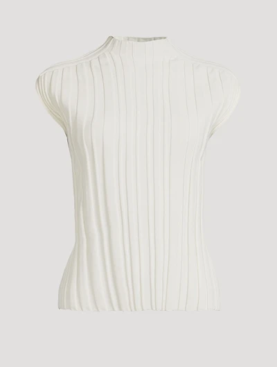Rib-Knit Mockneck Top