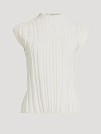 Rib-Knit Mockneck Top