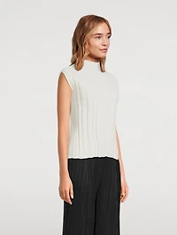 Rib-Knit Mockneck Top