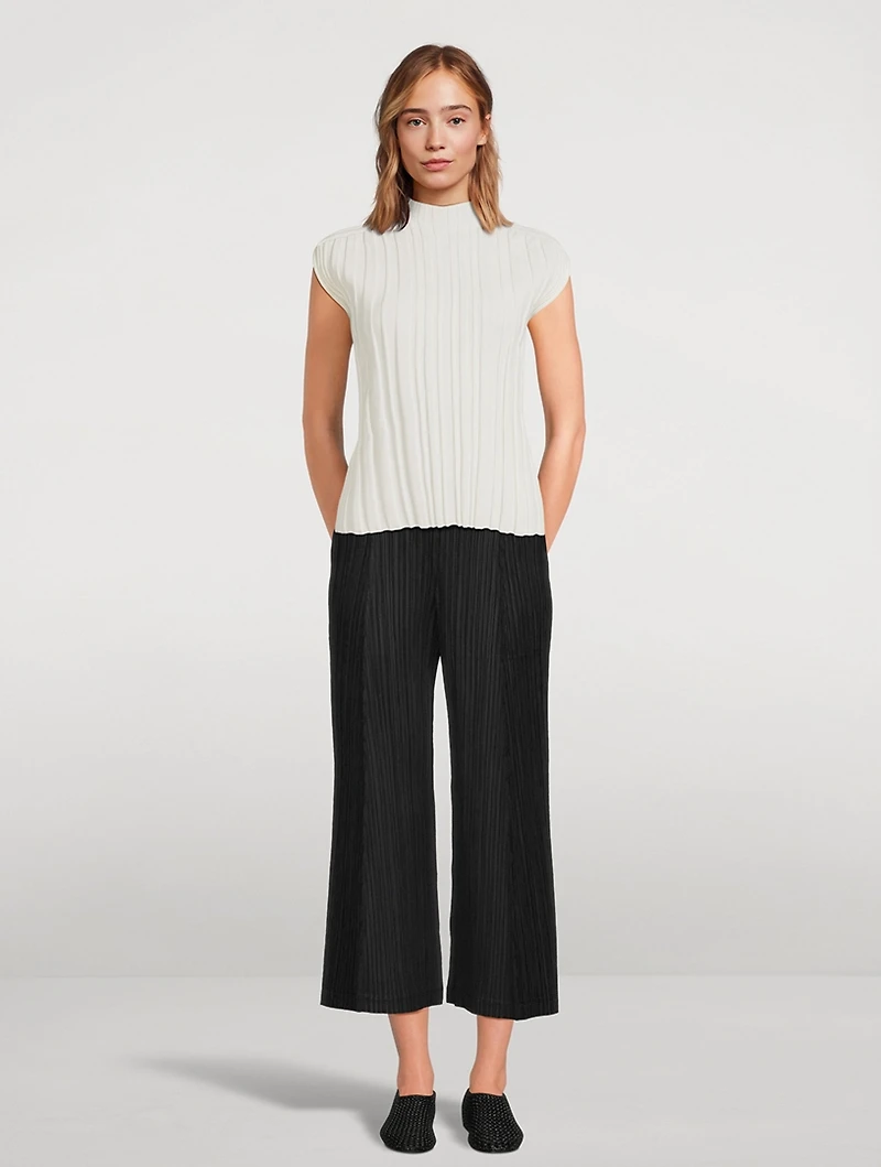 Rib-Knit Mockneck Top