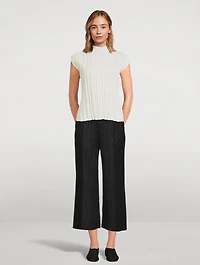 Rib-Knit Mockneck Top
