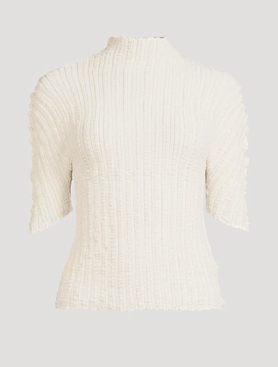 Jellyfish Pleats Mockneck Top