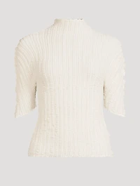 Jellyfish Pleats Mockneck Top