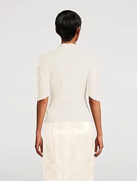 Jellyfish Pleats Mockneck Top