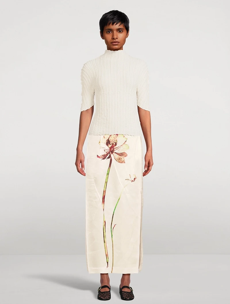 Jellyfish Pleats Mockneck Top