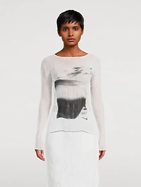 Shadow Study Chiffon Twist Top