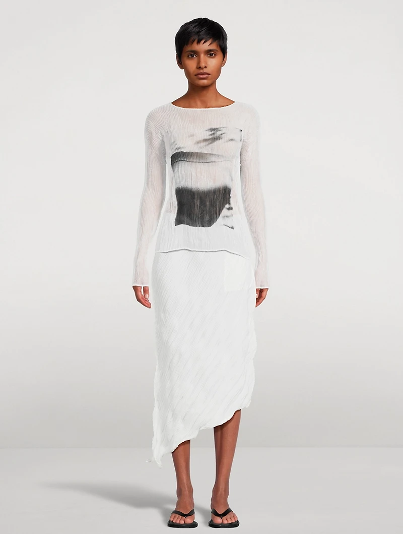 Shadow Study Chiffon Twist Top