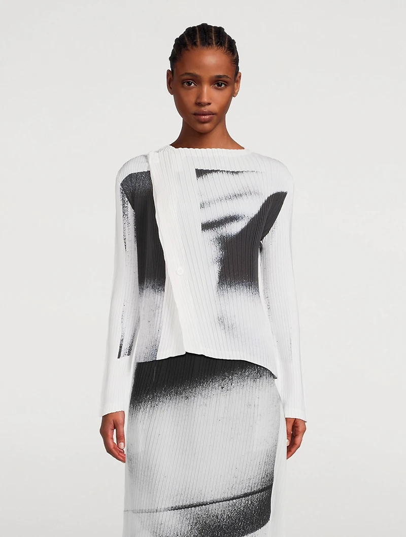 Shadow Study Pleats Cardigan
