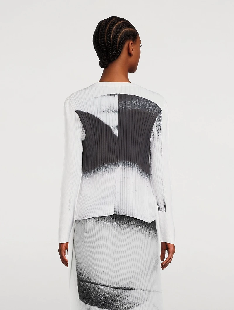 Shadow Study Pleats Cardigan