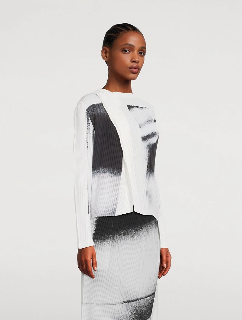 Shadow Study Pleats Cardigan