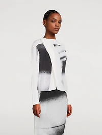 Shadow Study Pleats Cardigan