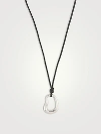 Cord Oval Pendant Necklace