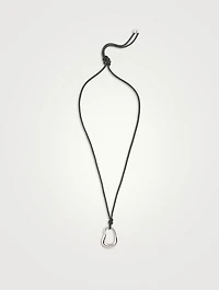 Cord Oval Pendant Necklace