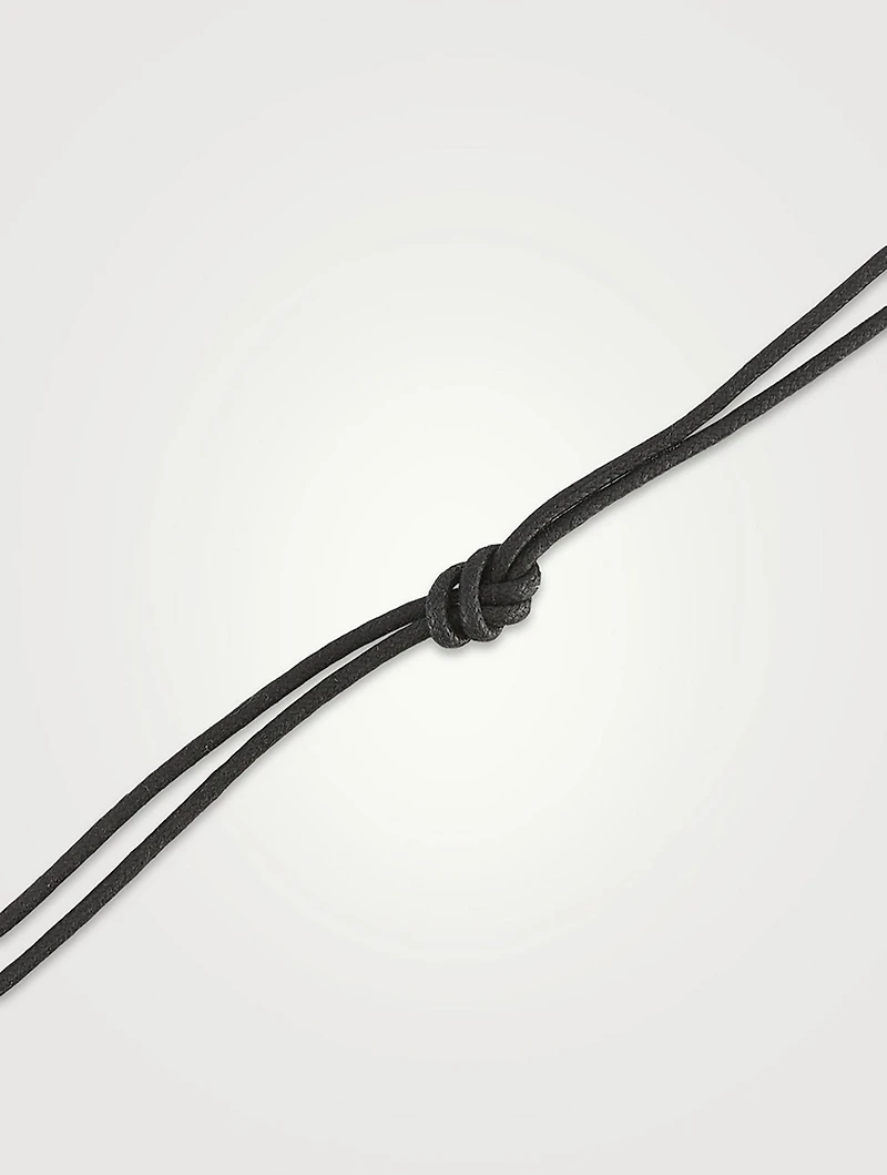 Cord Oval Pendant Necklace