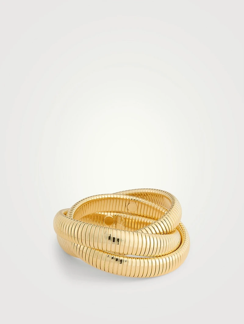 Set Of Three Twisted Cobra Bracelets