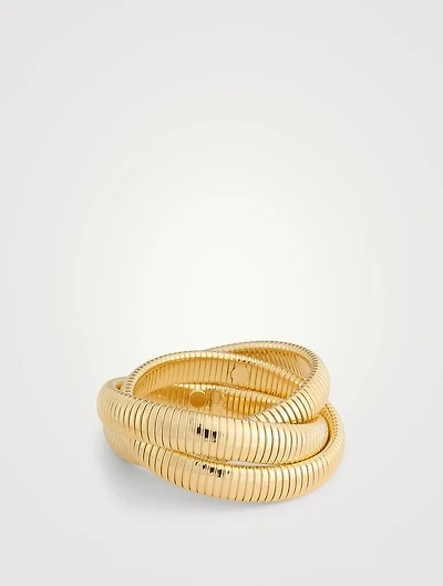 Set Of Three Twisted Cobra Bracelets