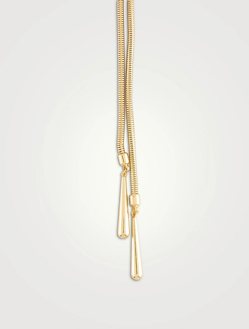 Gladys Long Drop Lariat Necklace