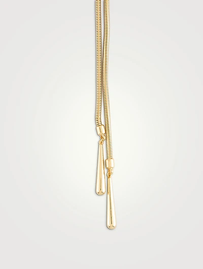 Gladys Long Drop Lariat Necklace
